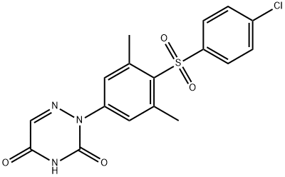 2-(4-((p-Chlorophenyl)sulfonyl)-3,5-dimethylphenyl)-as-triazine-3,5(2H ,4H)-dione 구조식 이미지