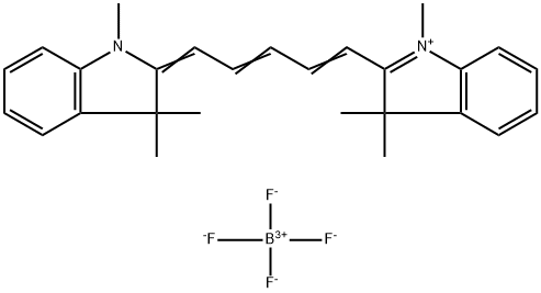 1,1',3,3,3',3'-HEXAMETHYLINDODICARBOCYANINE TETRAFLUOROBORATE, BORATE(1-), TETRAFLUORO-, 2-[5-(1,3-DIHYDRO-1,3,3-TRIMETHYL-2H-INDOL-2-YLIDENE)-1,4-PENTADIENYL]-1,3,3-TRIMETHYL-3H-INDOLIUM Structure