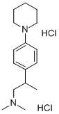Phenethylamine, beta,N,N-trimethyl-4-piperidino-, dihydrochloride Structure