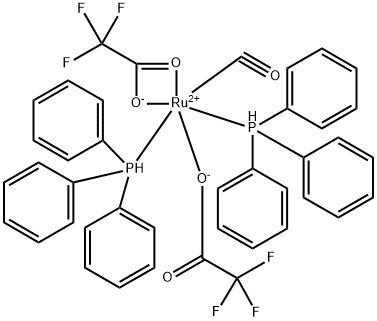 CARBONYLBIS(TRIFLUOROACETATO)BIS(TRIPHENYLPHOSPHINE)RUTHENIUM (II)METHANOL ADDUCT Structure