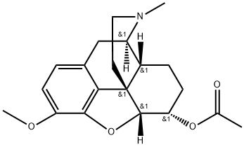 (5alpha,6alpha)-4,5-epoxy-3-methoxy-17-methylmorphinan-6-yl acetate Structure
