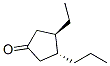 Cyclopentanone, 3-ethyl-4-propyl-, (3R,4R)- (9CI) Structure