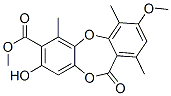 8-Hydroxy-3-methoxy-1,4,6-trimethyl-11-oxo-11H-dibenzo[b,e][1,4]dioxepin-7-carboxylic acid methyl ester Structure