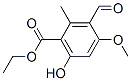 3-Formyl-6-hydroxy-4-methoxy-2-methylbenzoic acid ethyl ester Structure