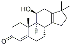 9α-Fluoro-17,17-dimethyl-18-nor-androstan-4,13-diene-11β-ol-3-one Structure