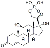 11beta,17,21-trihydroxypregn-4-ene-3,20-dione 21-(dihydrogen phosphate)  Structure