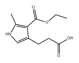 4-(2-CARBOXY-ETHYL)-2-METHYL-1H-PYRROLE-3-CARBOXYLICACID에틸에스테르 구조식 이미지