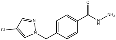 Benzoic acid, 4-[(4-chloro-1H-pyrazol-1-yl)methyl]-, hydrazide (9CI) Structure