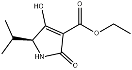 1H-Pyrrole-3-carboxylic acid, 2,5-dihydro-4-hydroxy-5-(1-methylethyl)-2-oxo-, ethyl ester, (5S)- (9CI) Structure