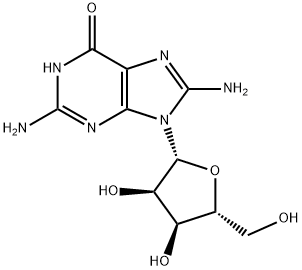 8-AMINOGUANOSINE 구조식 이미지