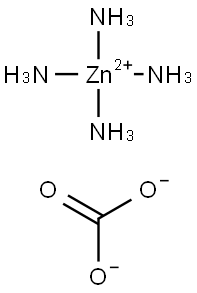 tetraamminezinc(2+) carbonate Structure