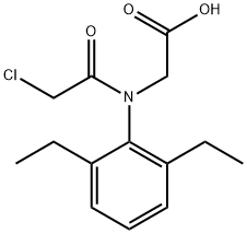 2-[(2-chloroacetyl)-(2,6-diethylphenyl)amino]acetic acid Structure