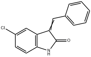 5-CHLORO-1,3-DIHYDRO-3-(PHENYLMETHYLENE)-2H-INDOL-2-ONE 구조식 이미지