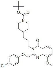 1-Piperidinecarboxylic  acid,  4-[3-[2-[(4-chlorophenoxy)methyl]-8-methoxy-4-oxo-3(4H)-quinazolinyl]propyl]-,  1,1-dimethylethyl  ester 구조식 이미지