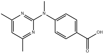4-[(4,6-디메틸피리미딘-2-일)(메틸)아미노]벤조이카시드 구조식 이미지