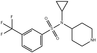 N-CYCLOPROPYL-N-PIPERIDIN-4-YL-3-(TRIFLUOROMETHYL)BENZENESULFONAMIDE
 구조식 이미지