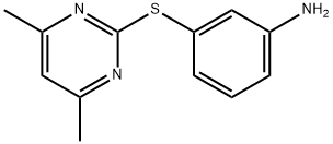 3-[(4,6-DIMETHYLPYRIMIDIN-2-YL)THIO]ANILINE
 Structure