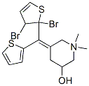 5-(dithiophen-2-ylmethylidene)-1,1-dimethyl-2,3,4,6-tetrahydropyridin- 3-ol bromide 구조식 이미지