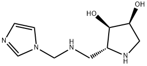 3,4-Pyrrolidinediol, 2-[[(1H-imidazol-1-ylmethyl)amino]methyl]-, (2R,3R,4S)- (9CI) Structure