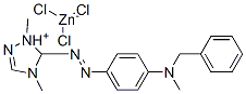 5-[[4-[benzylmethylamino]phenyl]azo]-1,4-dimethyl-1H-1,2,4-triazolium trichlorozincate(1-) 구조식 이미지