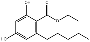 벤조산,2,4-DIHYDROXY-6-PENTYL-,에틸에스테르 구조식 이미지