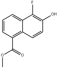 5-플루오로-6-하이드록시-나프탈렌-1-카르복실산메틸에스테르 구조식 이미지