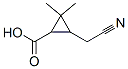 Cyclopropanecarboxylic acid, 3-(cyanomethyl)-2,2-dimethyl- (9CI) Structure