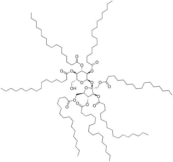 sucrose heptapalmitate Structure