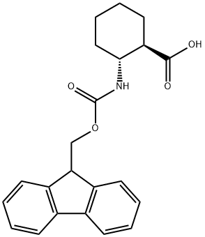 (1R,2R)-FMOC-2-AMINOCYCLOHEXANE CARBOXYLIC ACID 구조식 이미지