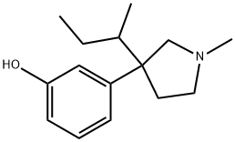 3-[1-Methyl-3-(1-methylpropyl)-3-pyrrolidinyl]phenol 구조식 이미지