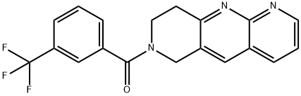 Pyrido[2,3-b][1,6]naphthyridine, 6,7,8,9-tetrahydro-7-[3-(trifluoromethyl)benzoyl]- (9CI) Structure