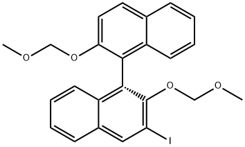 R-3-iodo-2,2'-bis(MethoxyMethoxy)1,1'-Binaphthalene Structure