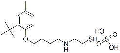 2-[[4-[2-(1,1-Dimethylethyl)-4-methylphenoxy]butyl]amino]ethanethiol sulfate Structure