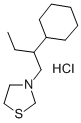티아졸리딘,3-(2-사이클로헥실부틸)-,염산염 구조식 이미지