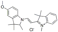 2-[2-(2,3-dihydro-5-methoxy-2,3,3-trimethyl-1H-indol-1-yl)vinyl]-1,3,3-trimethyl-3H-indolium chloride 구조식 이미지