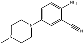 2-Amino-5-(4-methylpiperazinyl)benzenecarbonitrile Structure