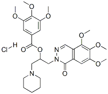 [1-(1-piperidyl)-3-(5,6,7-trimethoxy-1-oxo-phthalazin-2-yl)propan-2-yl ] 3,4,5-trimethoxybenzoate hydrochloride 구조식 이미지