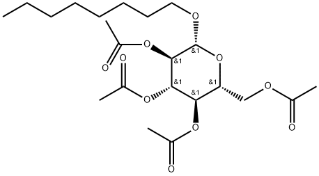 1-O-OCTYL-BETA-D-GLUCOPYRANOSIDE 2,3,4,6-TETRAACETATE 구조식 이미지