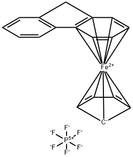 CYCLOPENTADIENYL(FLUORENE)IRON HEXAFLUOROPHOSPHATE Structure
