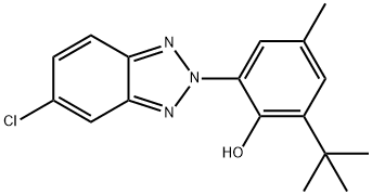 2-(5-클로로-2H-벤조트리아졸-2-일)-6-(1,1-디메틸에틸)-4-메틸 페놀 구조식 이미지