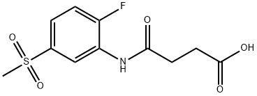 4-{[2-FLUORO-5-(METHYLSULFONYL)PHENYL]AMINO}-4-OXOBUTANOICACID
 Structure