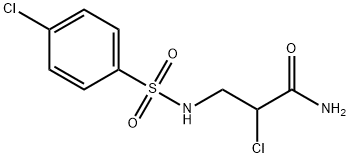 2-CHLORO-3-(4-CHLORO-BENZENESULFONYLAMINO)-PROPIONAMIDE Structure