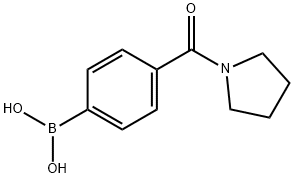 4-(PYRROLIDINE-1-CARBONYL)PHENYLBORONIC ACID 구조식 이미지