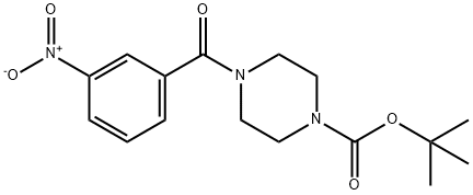 TERT-BUTYL 4-(3-NITROBENZOYL)TETRAHYDRO-1(2H)-PYRAZINECARBOXYLATE Structure