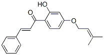 (E)-1-[2-Hydroxy-4-[(3-methyl-2-butenyl)oxy]phenyl]-3-phenyl-2-propen-1-one Structure