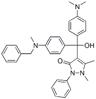 4-[[4-(Dimethylamino)phenyl]hydroxy[4-[methyl(phenylmethyl)amino]phenyl]methyl]-1,2-dihydro-1,5-dimethyl-2-phenyl-3H-pyrazol-3-one Structure