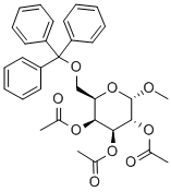 Methyl 6-O-Trityl-2,3,4-tri-O-acetyl-α-D-galactopyranoside Structure