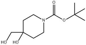 1-BOC-4-HYDROXY-4-(하이드록시메틸)-피페리딘 구조식 이미지
