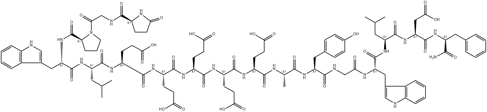 PYR-GLY-PRO-TRP-LEU-GLU-GLU-GLU-GLU-GLU-ALA-TYR-GLY-TRP-LEU-ASP-PHE-NH2 구조식 이미지