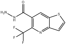 5-(TRIFLUOROMETHYL)THIENO[3,2-B]PYRIDINE-6-CARBOXYLIC ACID, HYDRAZIDE Structure